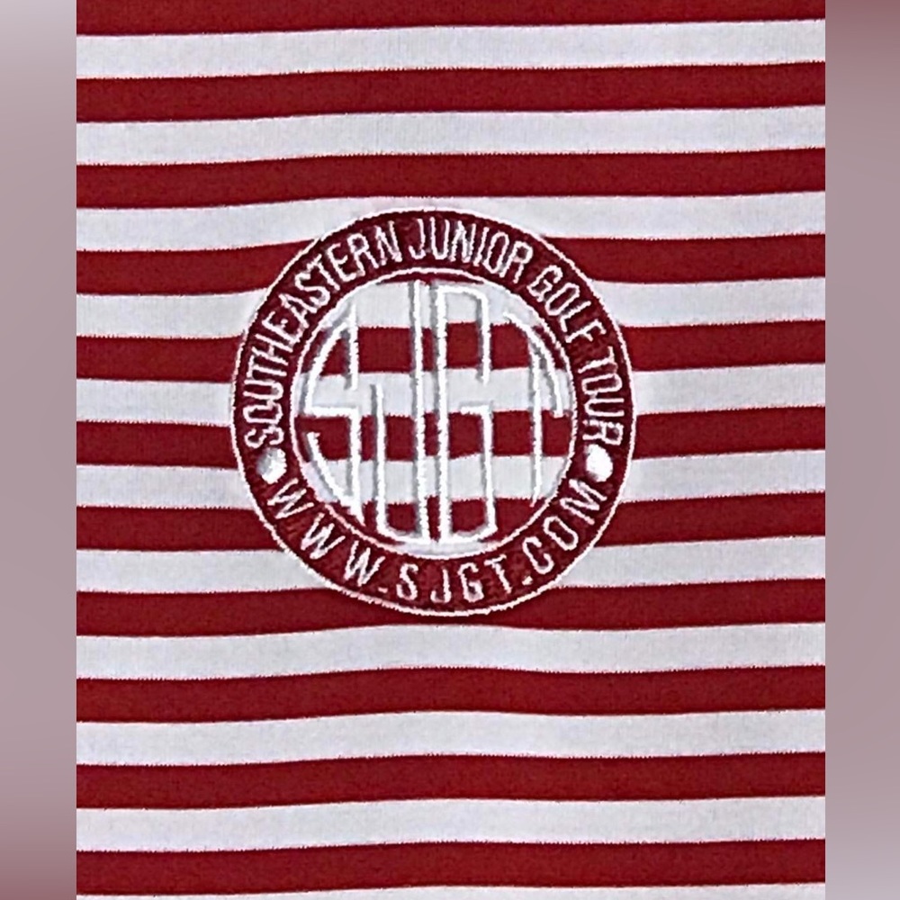 Red Whit Stripe Levelwear Southeastern Junior Golf Tour Polo Shirt
Medium Unisex - Picture 15 of 16